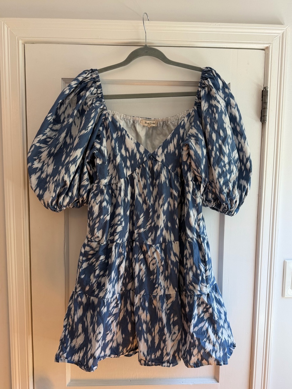 Anthropologie ๐ฉต Mini Dress Puff Puff Sleeve Medium - Picture 2 of 12